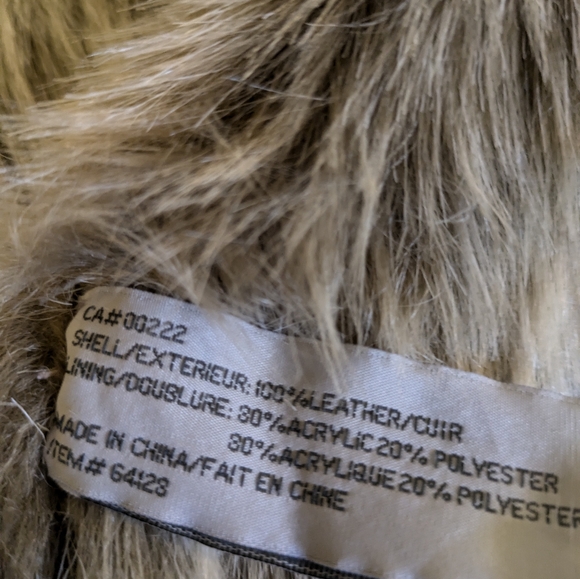 Baby pink Leather vest with faux fur lining. M/L - Picture 6 of 7